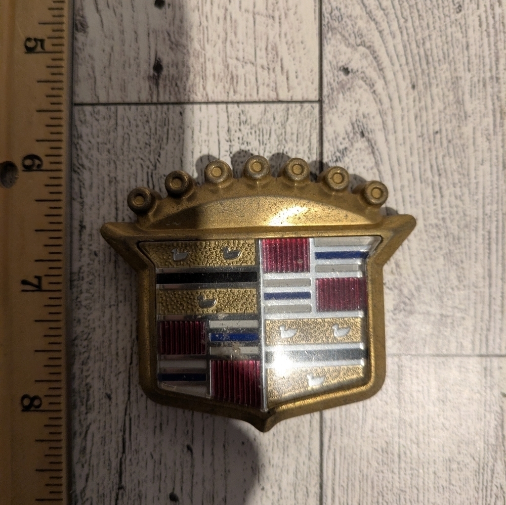 Cadillac Gold and Multicolor Car Emblem